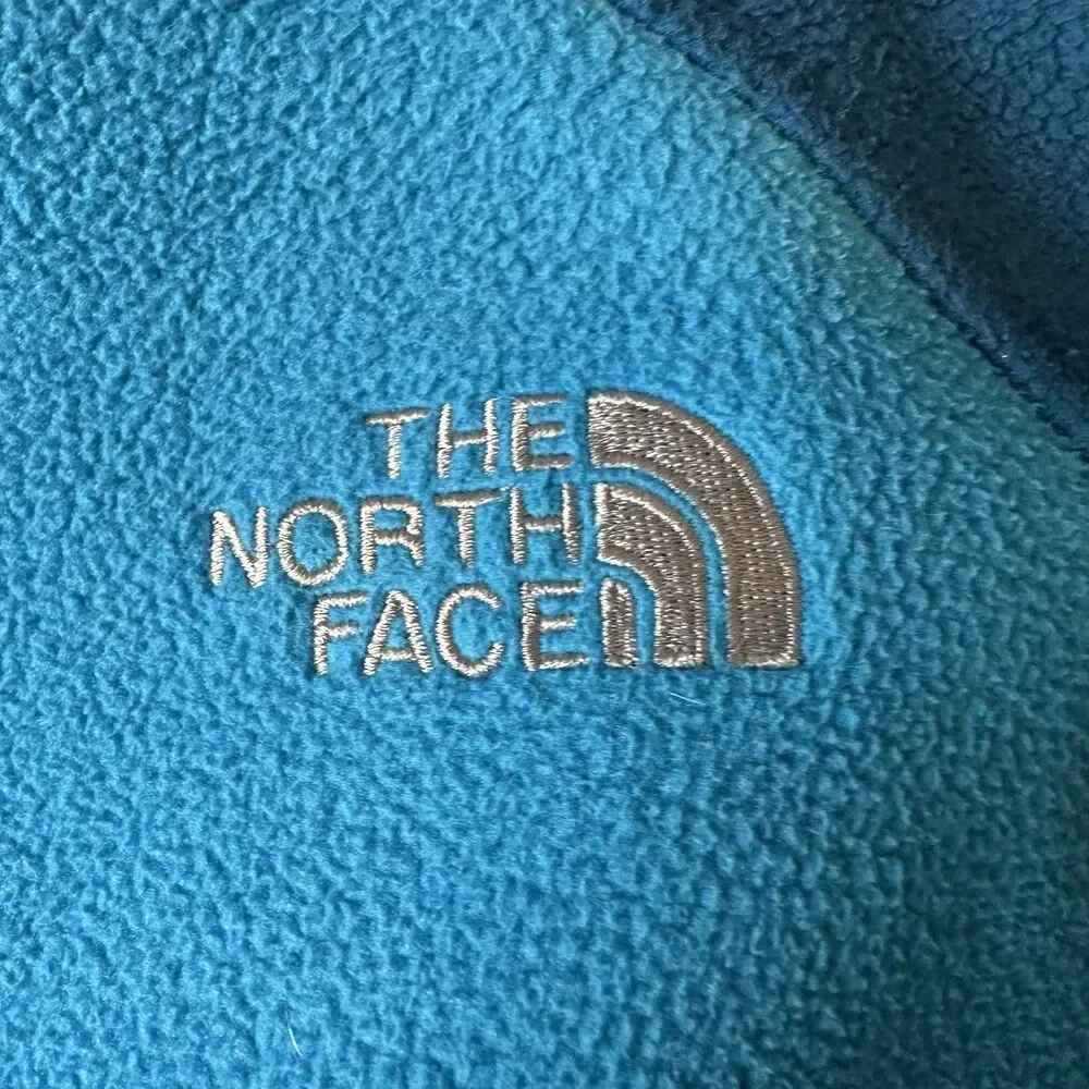 Vintage Mens North Face Blue Colorblock Full Zip Fleece full zip Jacket M